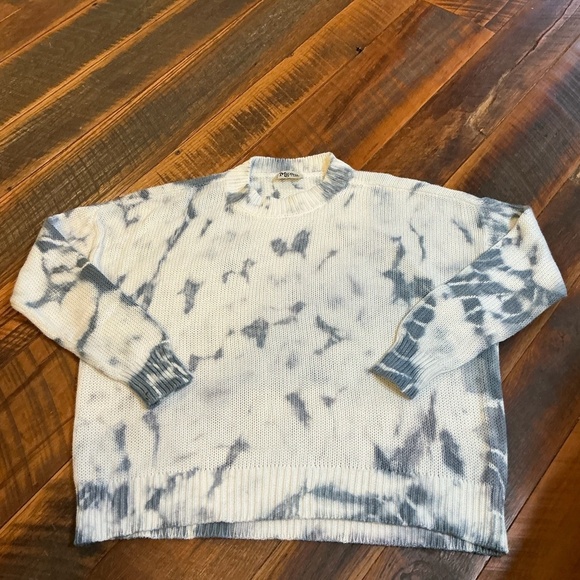 Show Me Your Mumu Sunday Sweater Navy Tie Dye Pullover XS - Picture 3 of 6